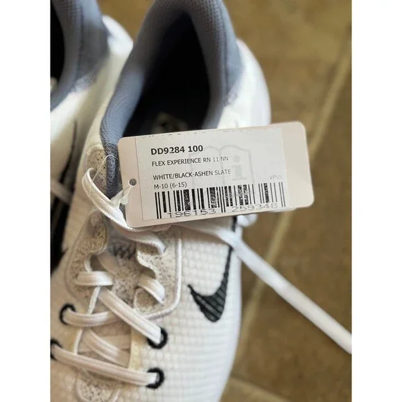 Nike Flex Experience Run 11 Next Nature White Black Ashen Slate Size 10 - Picture 9 of 12